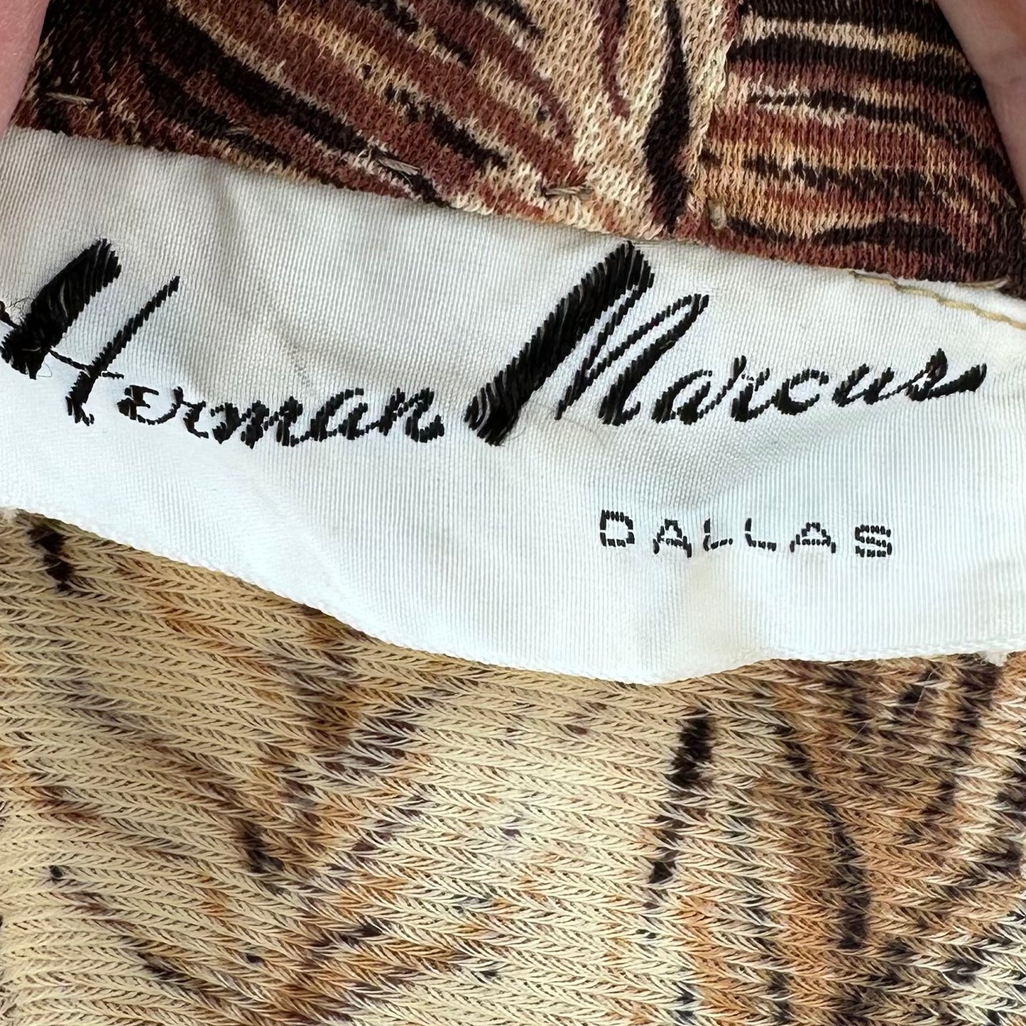 1970s Tiger Print Hooded Top and Palazzo Pants Set, Herman Marcus Dallas Size Small, Animal Print Loungewear Suit