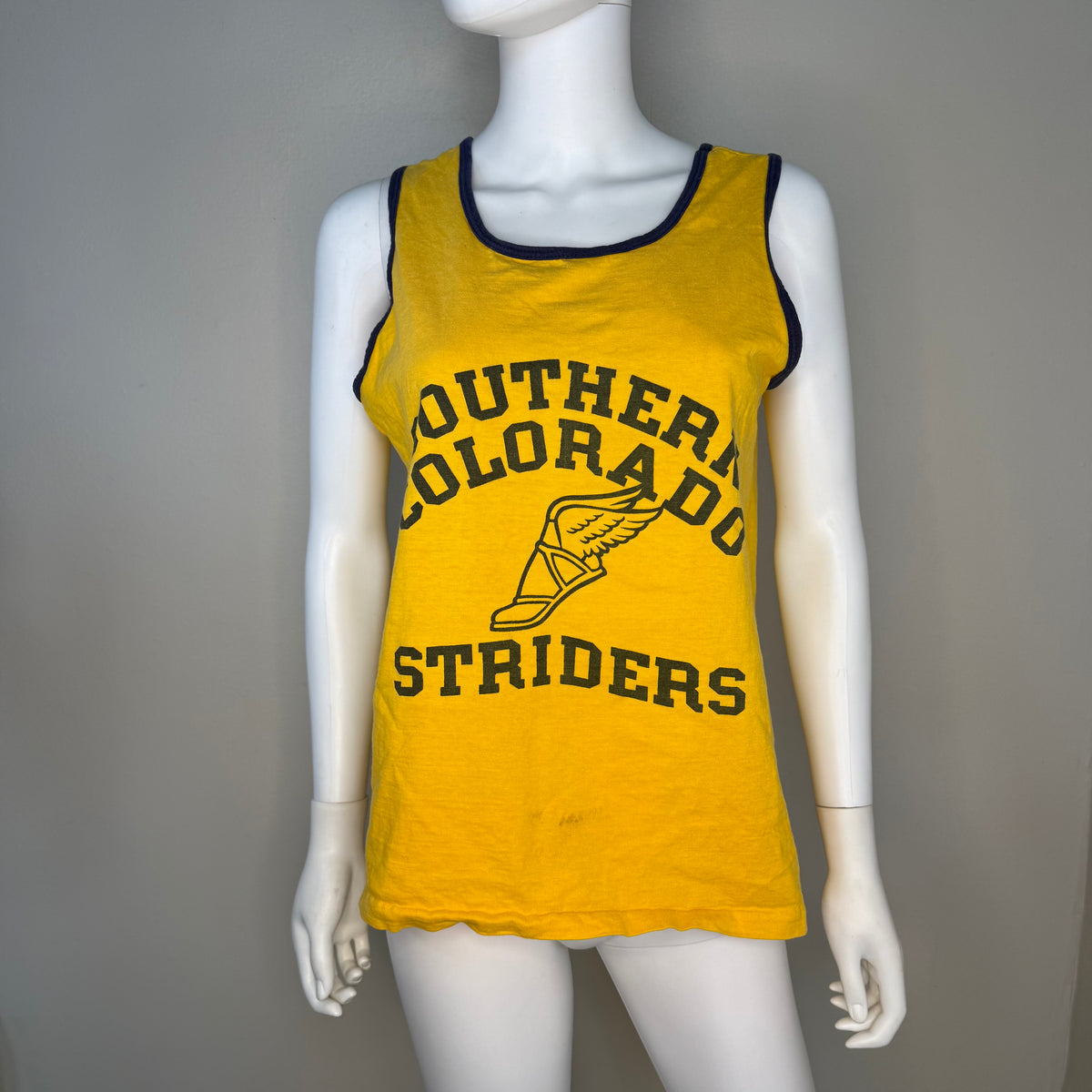 1950s/60s Southern Colorado Striders Cotton Tank Top, Size Medium, Running Jersey