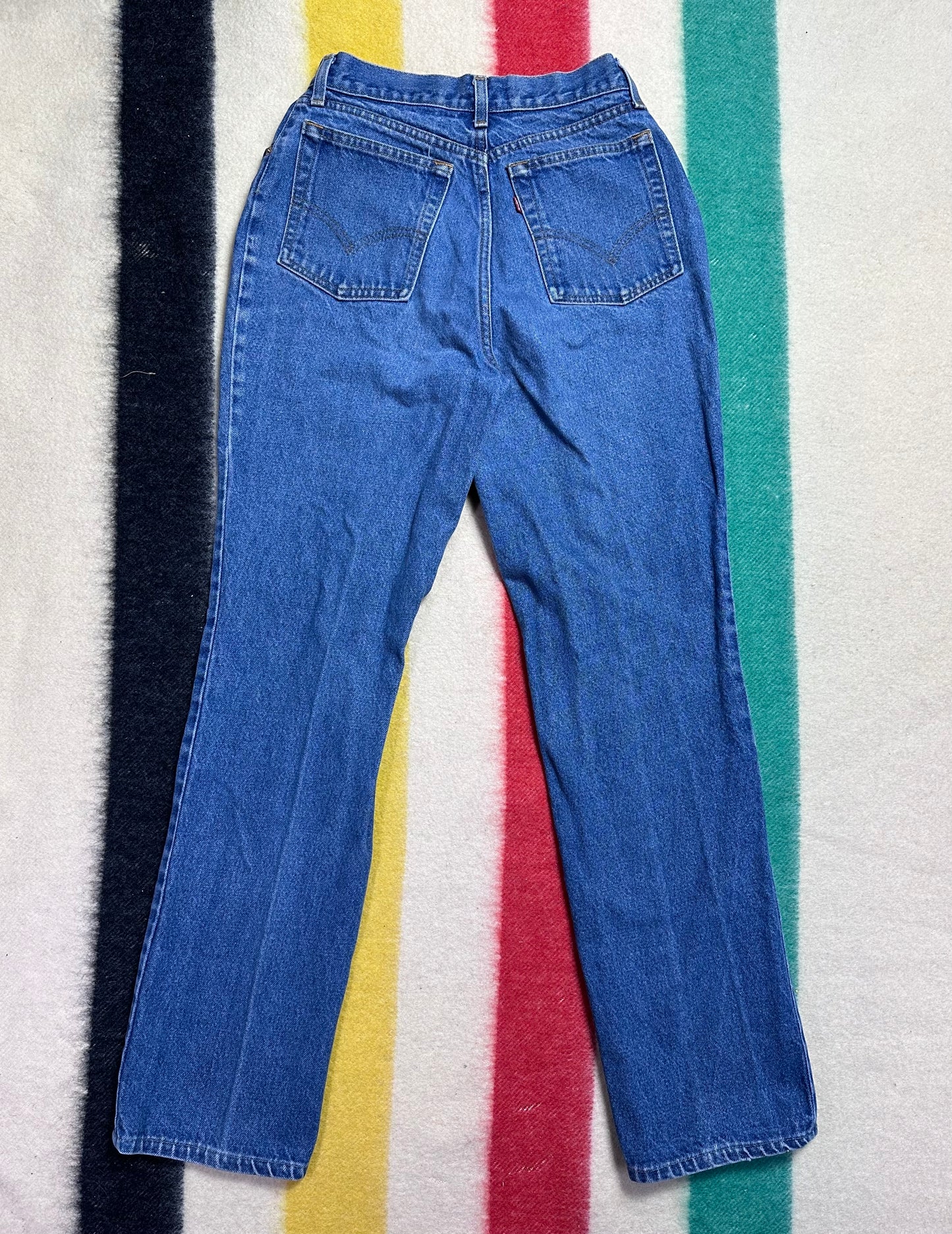 1980s Levi’s Blue Jeans, Size 4, 26"x30.25", Made in USA