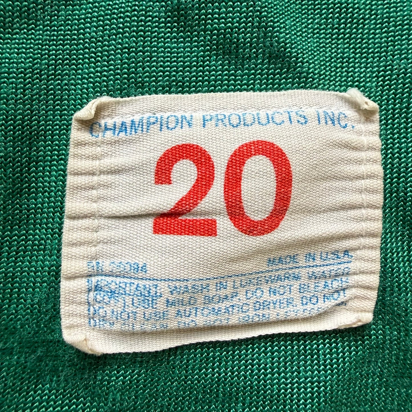 1960s/70s Green Coleman Wildcats Jersey, Champion Products Size Small, Tigers, 76