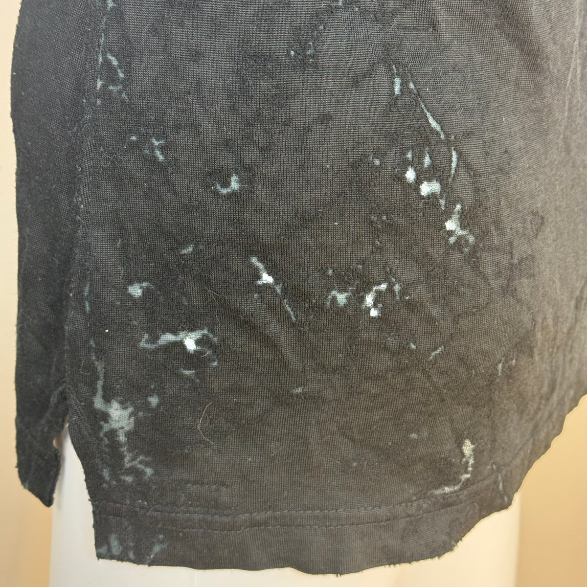 1940s/50s Distressed Black Durene Basketball Jersey, Hunt’s Athletic Goods Size Small, Mayfield Kentucky