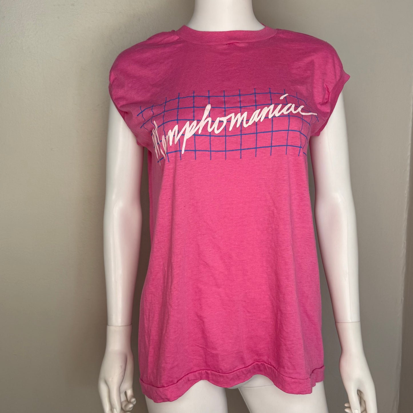 1980s Memphomaniac Sleeveless T-Shirt, Memphis, Screen Stars Size M/L