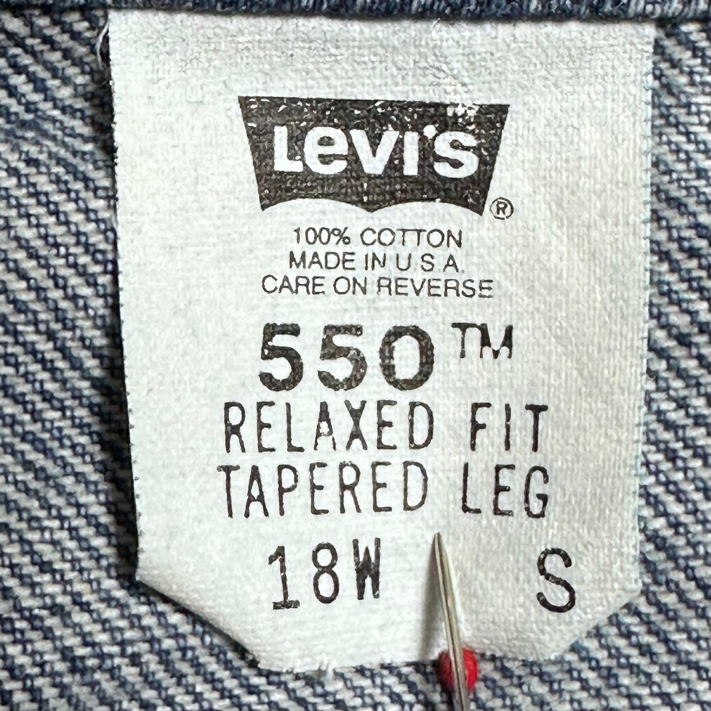 1990s Levi’s 550 Red Tab Jeans, Women’s Size 16, 36"x29", Relaxed Fit, Tapered Leg