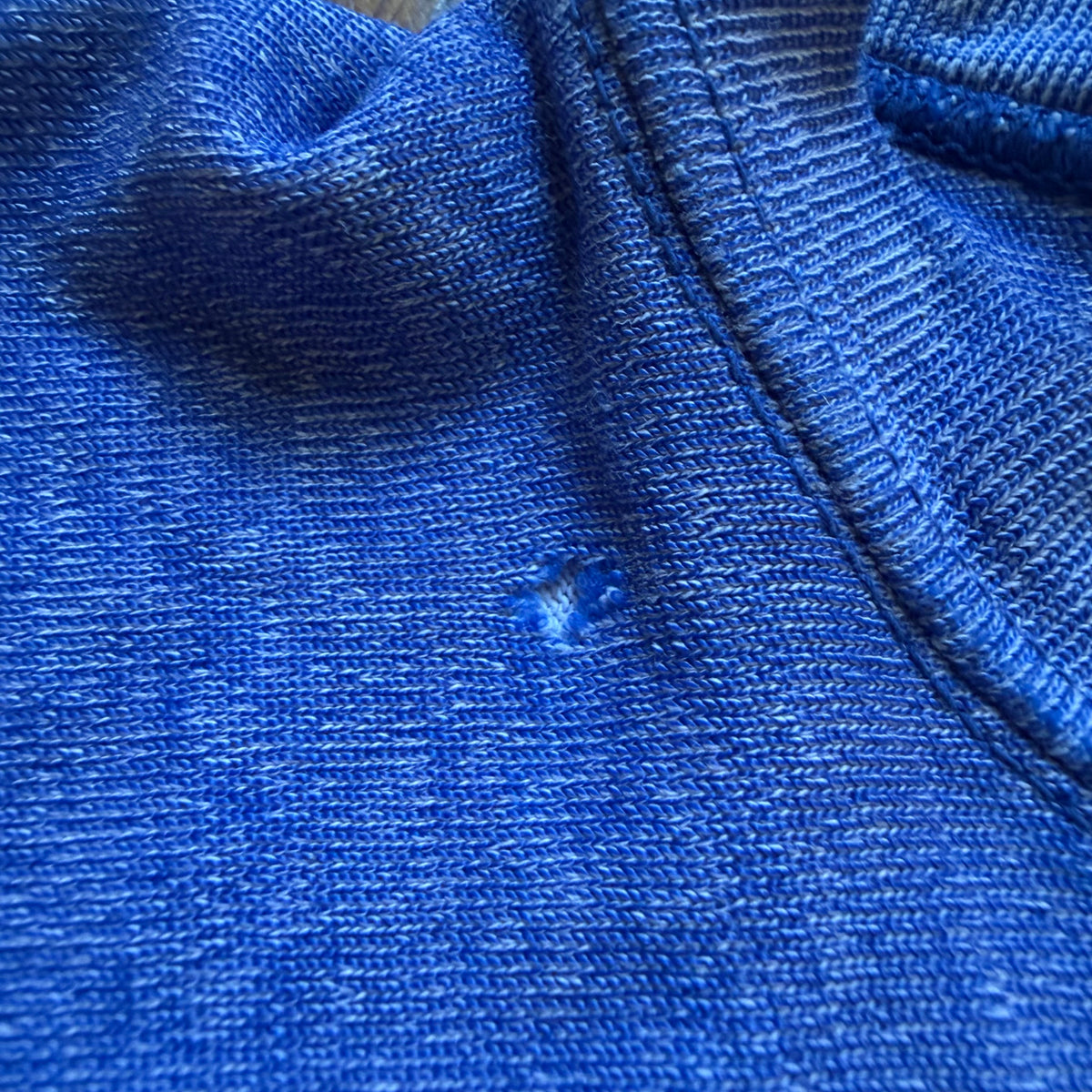 1960s Heather Blue Jersey, Dowdle & Jetton Sporting Goods Memphis Tenn Size 42, No 34, Distressed