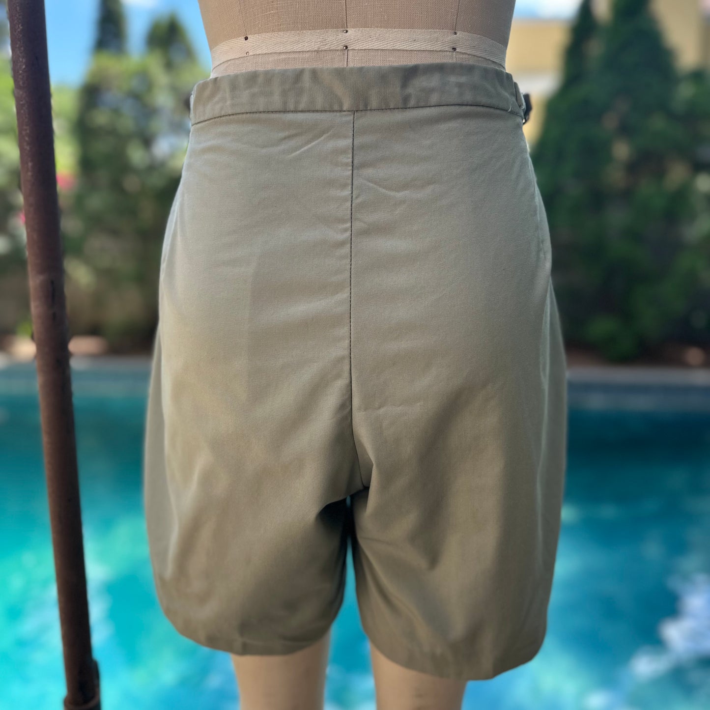 1960s Men’s Khaki Shorts, McGregor Swim ‘n Play Size Medium, New Old Stock with Tag