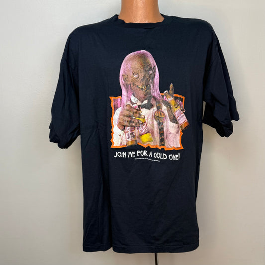 1990s Tales from the Crypt T-Shirt, Budweiser Beer Promo, Halloween, Crypt Keeper, Join Me For A Cold One, Sugar Creek Size X-Large