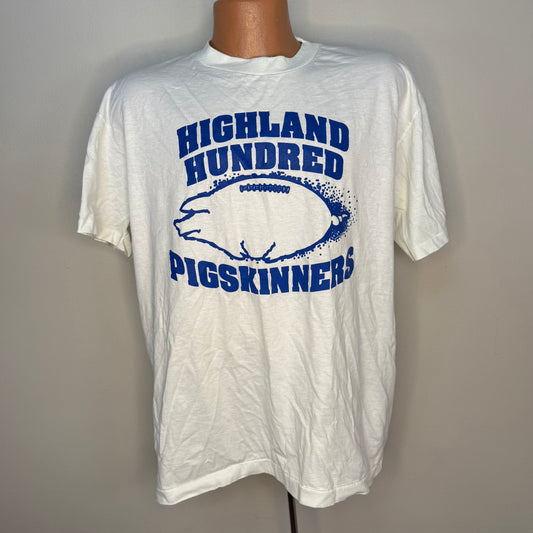 1990s Memphis in May Barbecue Contest 1992 T-Shirt, Salutes Italy, Highland Hundred Pigskinners, Hanes Size XL