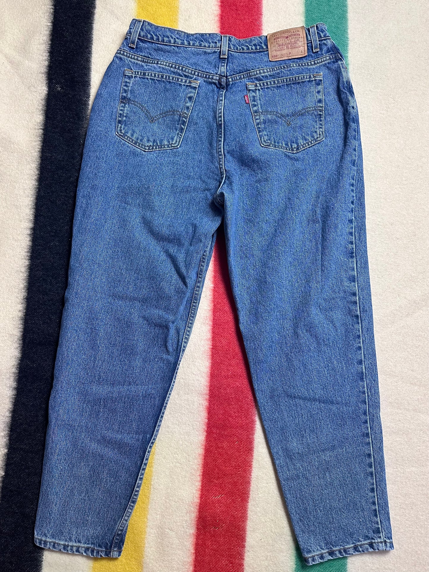 1990s Levi’s 550 Red Tab Jeans, Women’s Size 16, 36"x29", Relaxed Fit, Tapered Leg