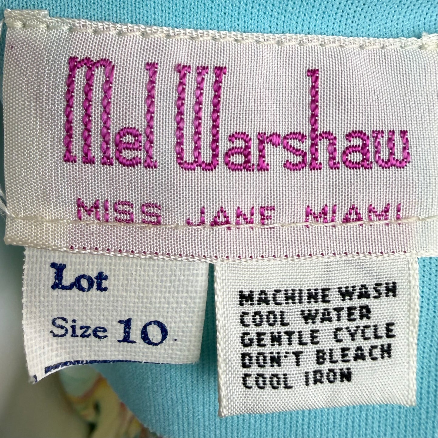 1970s Psychedelic Print Bell-Bottom Jumpsuit, Mel Warshaw Miss Jane Miami Size XS/Small, Shiny Fabric