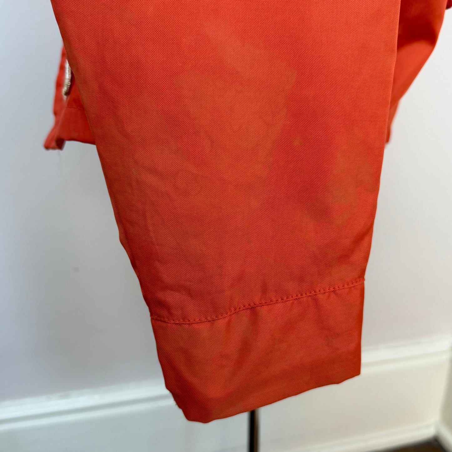 1960s Orange Nylon Jacket with 60s/70s Boy Scouts Camp Patches, Size Medium, Order of the Arrow, BSA