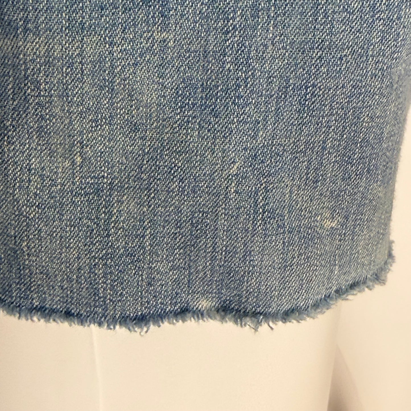1970s Denim Shorts, Distressed Cut Offs, Seafarer, Fabric by Erwin, Selvage, US Navy Uniform Jeans