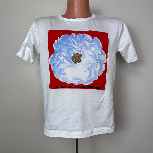 1980s Hanae Mori 35 Years of Design T-Shirt, Hanae Mori Soft Sports Size Medium, Flower
