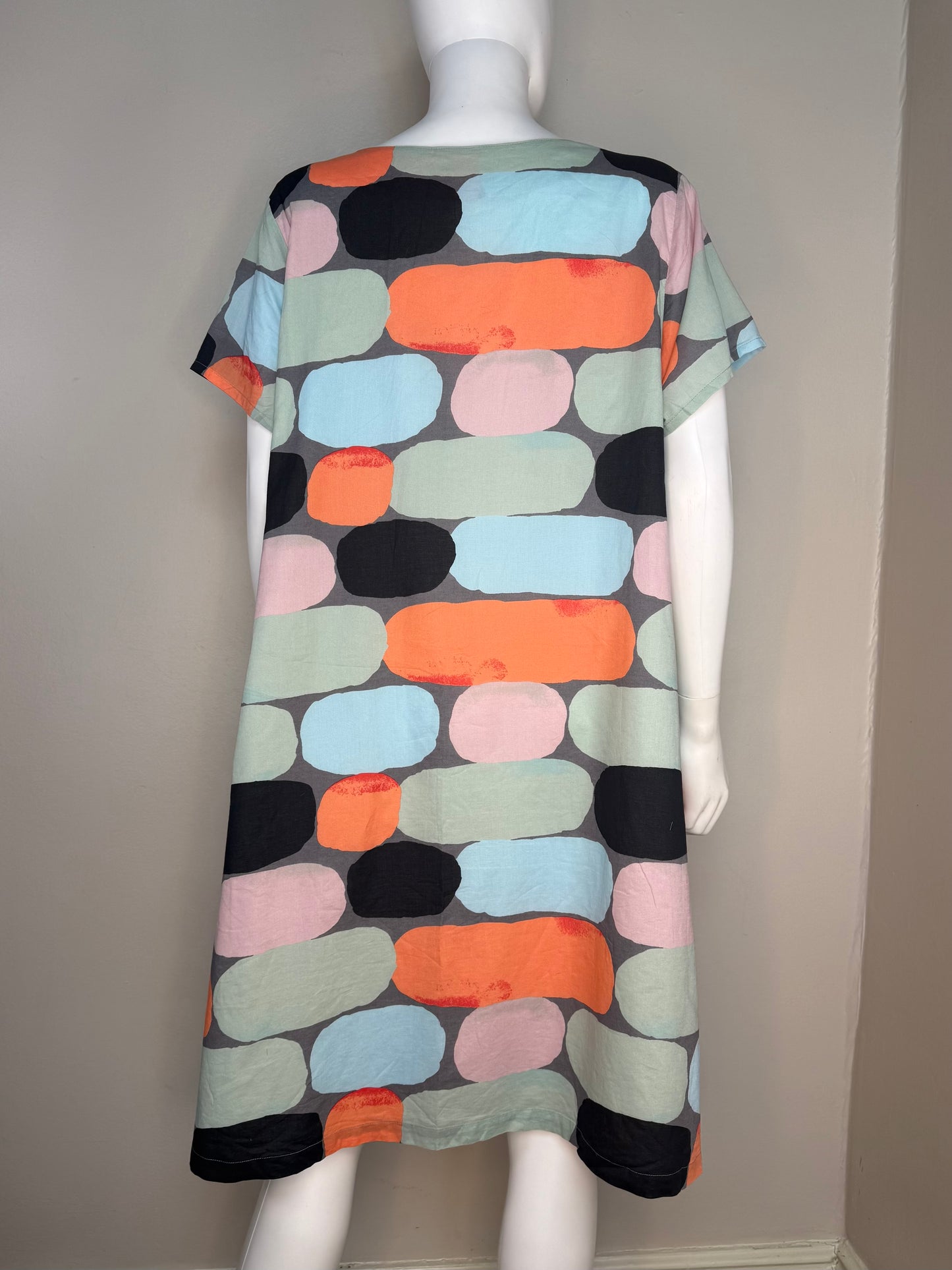 Y2K Marimekko Tent Dress, Button Front, Samu-Jussi Koski, Size XL-2XL