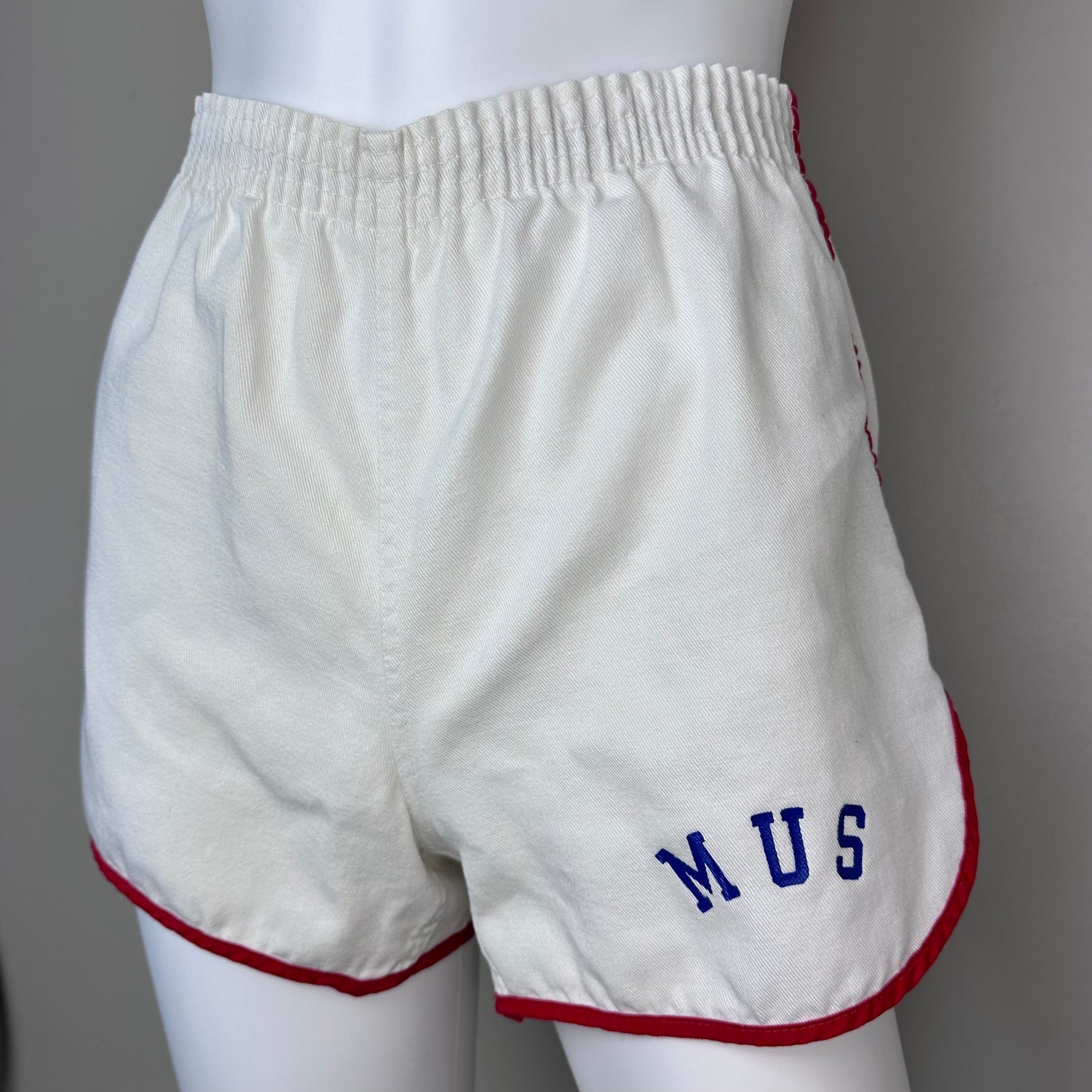 1970s Gym Shorts, MUS, Champion Blue Bar Size XS/Small, Memphis University School