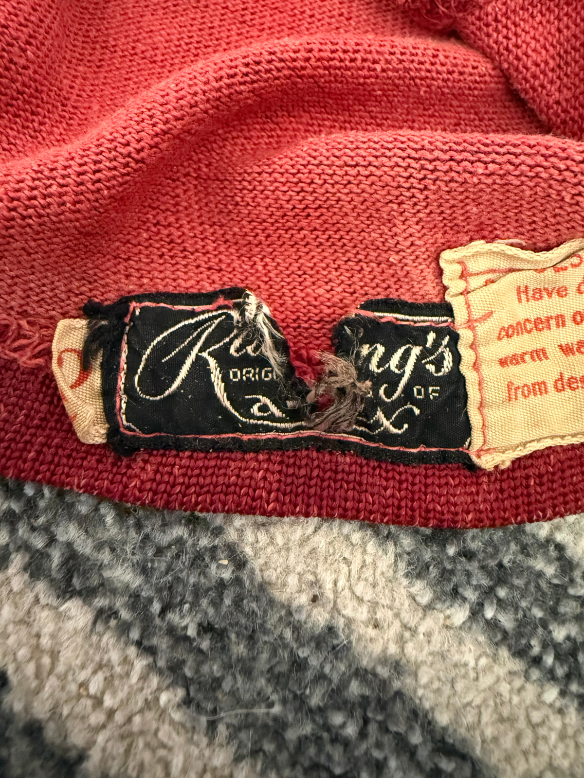 1930s/40s Maroon Rawlings Jersey, Size 42, Twill Appliqué No 82