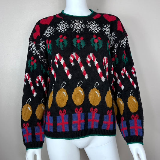 1980s Christmas Sweater, Sweet Briar Size Large