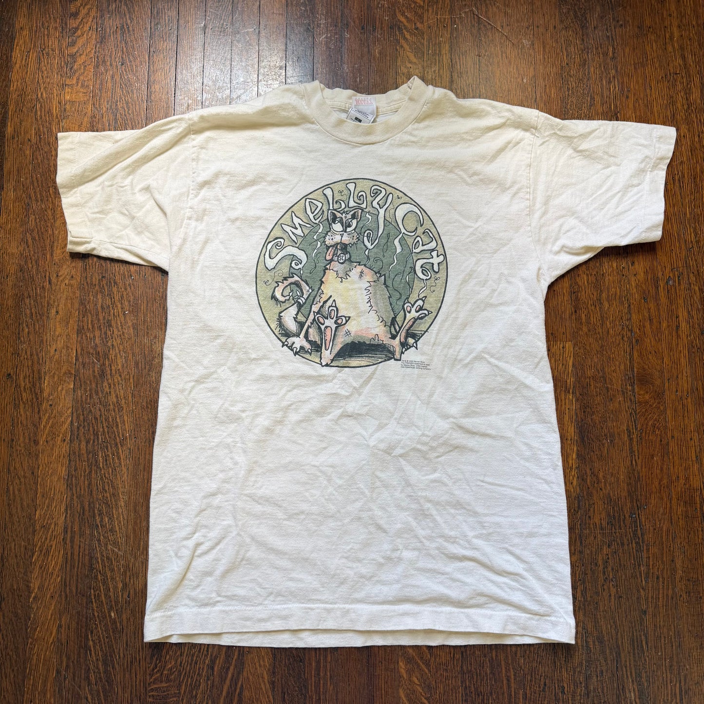 1990s Friends TV Show Smelly Cat T-Shirt, Fruit of the Loom Size Large