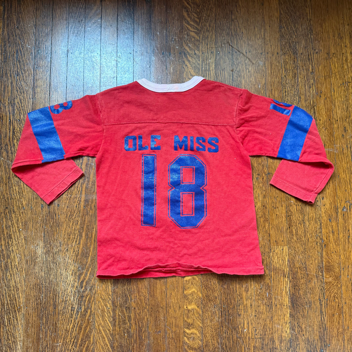 1960s/70s Kids' Ole Miss Archie Manning Jersey T-Shirt, Owenby Size 10/12, No. 18