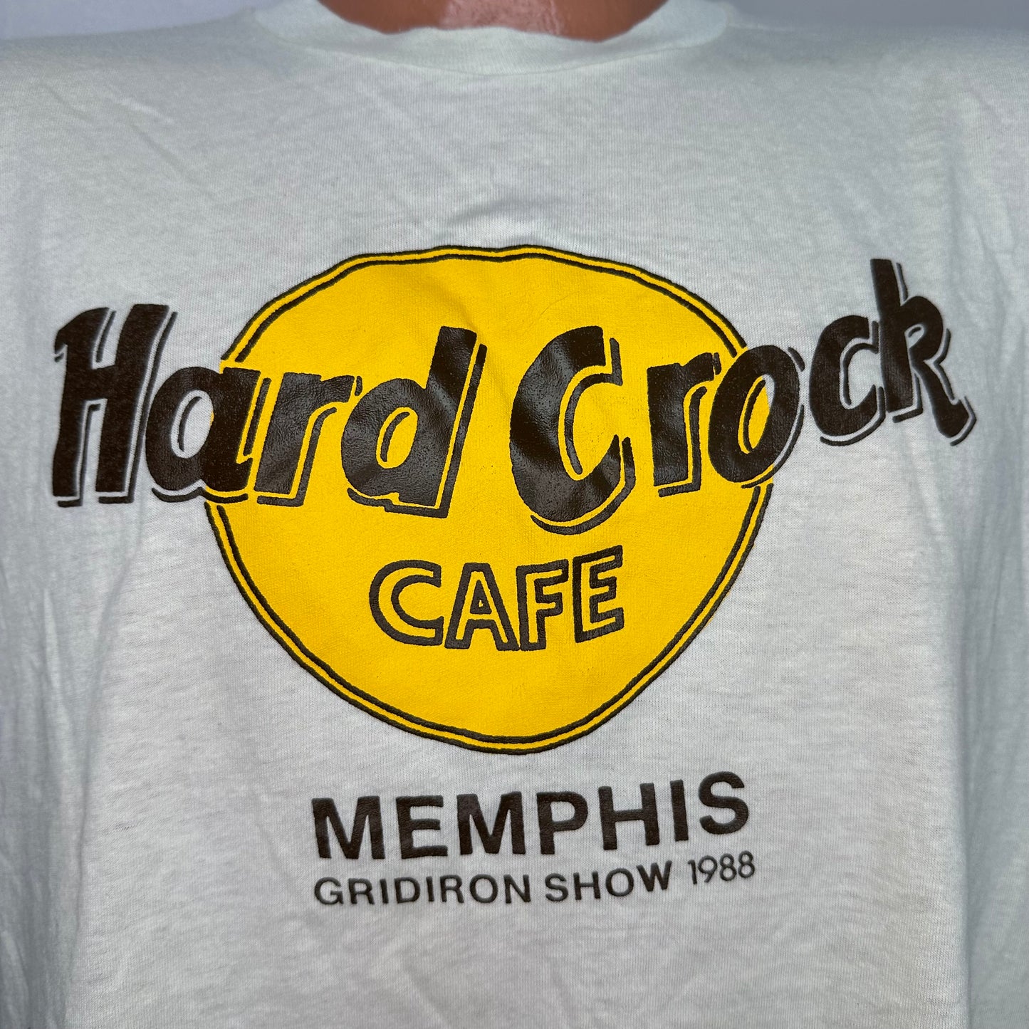 1980s Hard Crock Cafe Memphis Gridiron Show 1988 T-Shirt, Screen Stars Size Medium