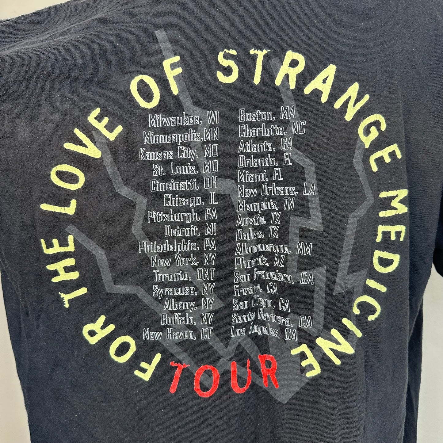 1990s Steve Perry Tour T-Shirt, For the Love of Strange Medicine, FL Robinson Size XL/XXL