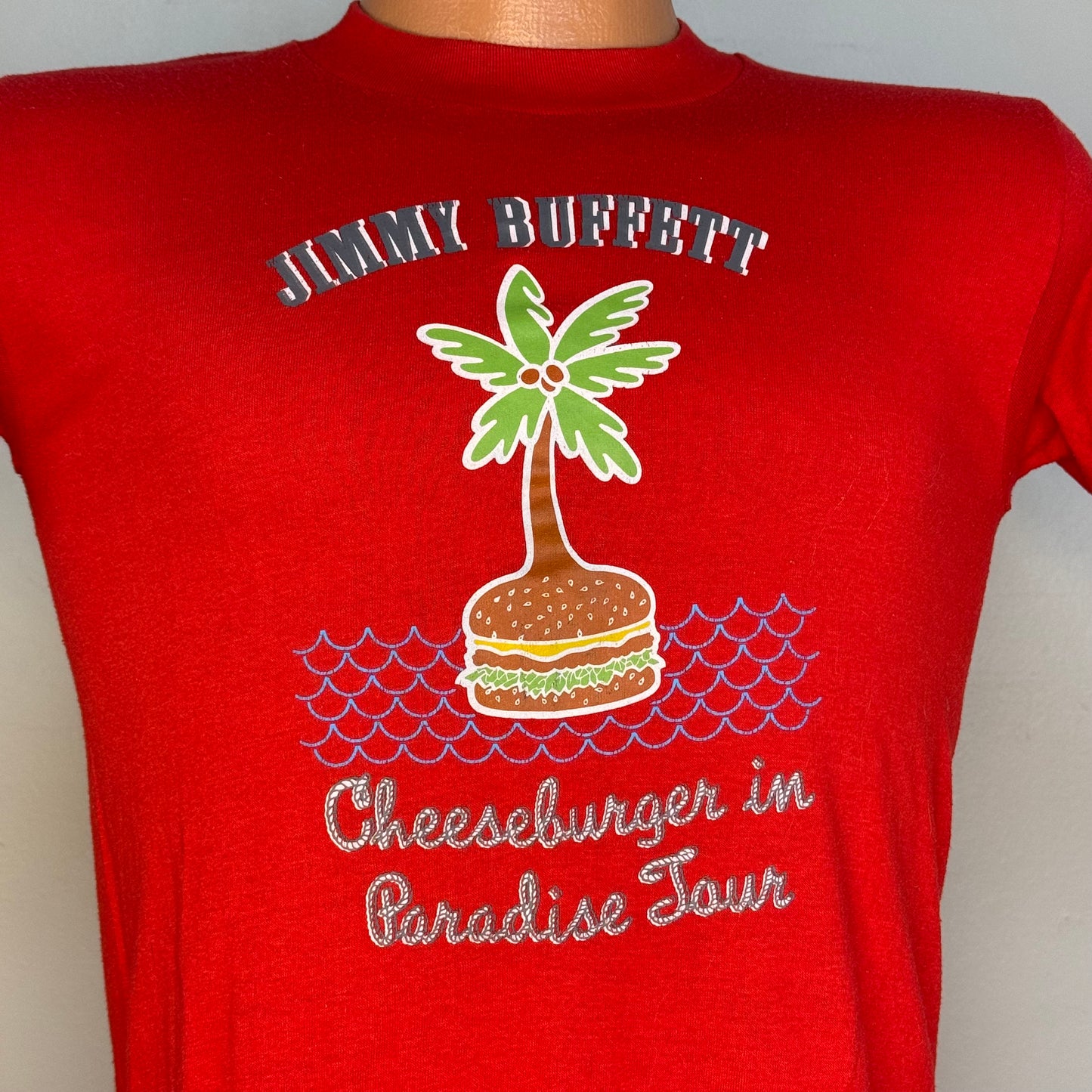 1970s Jimmy Buffett Cheeseburger in Paradise Tour T-Shirt, 1978 Concert Tee, Size Small