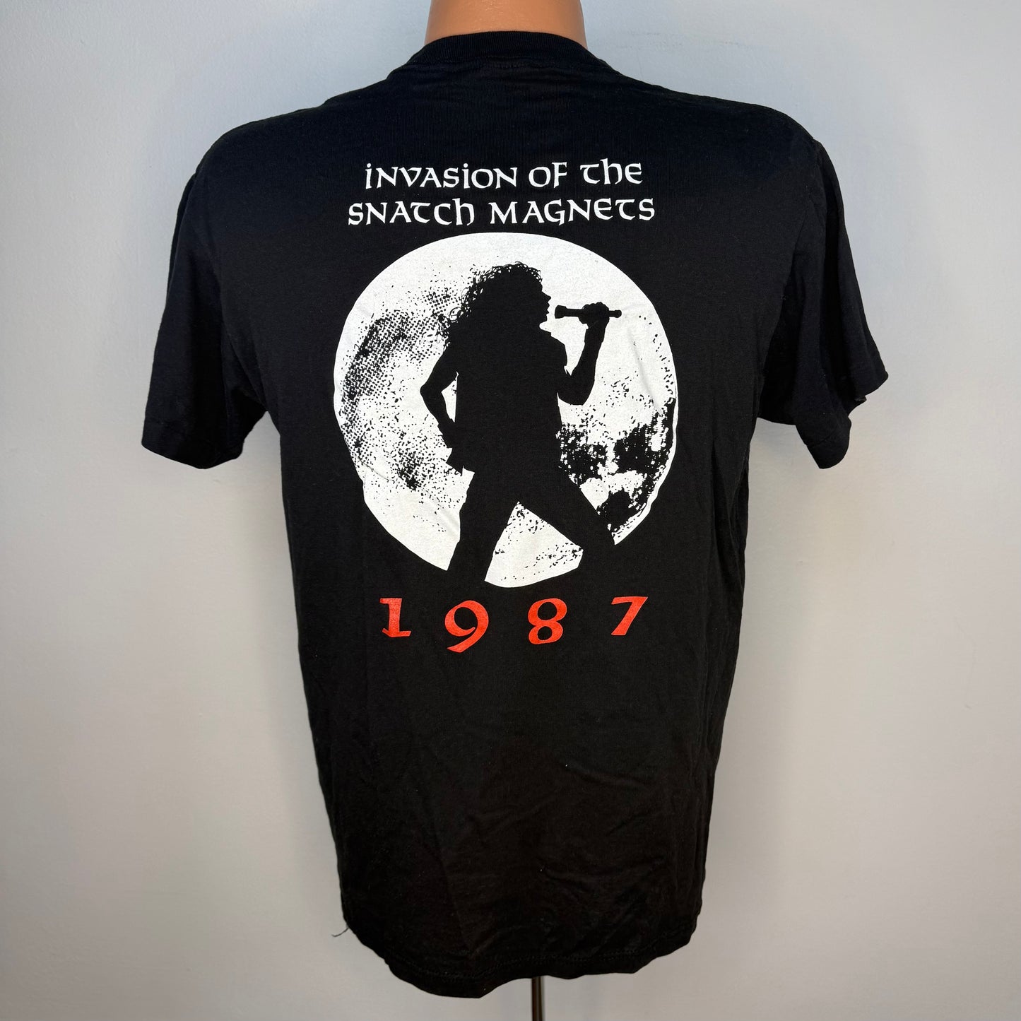 1980s Whitesnake Concert Tour T-Shirt, Invasion of the Snatch Magnets 1987, Spring Ford Size M/L