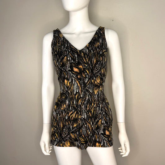 1960s Floral Swimsuit, Linda Lu Size Medium, Beeren of Holland, One Piece
