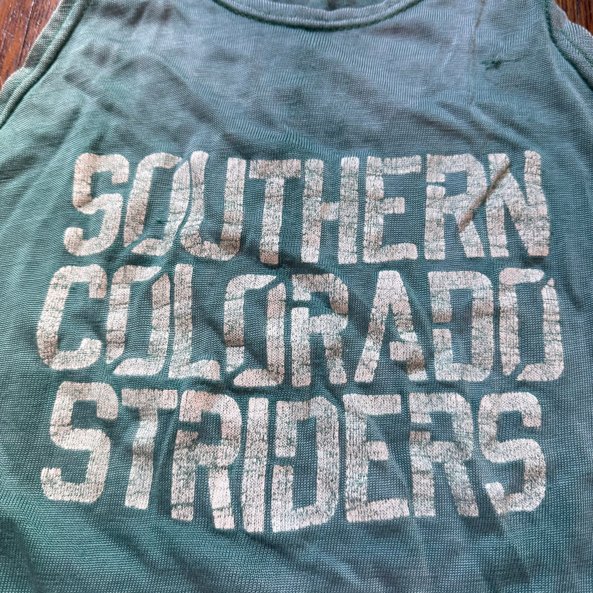 1950s/60s Southern Colorado Striders Durene Running Jersey, Wilson Athletic Size Small, Faded and Distressed
