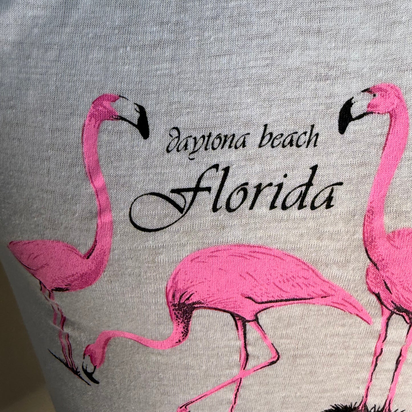 1990s Daytona Beach Florida T-Shirt, Pink Flamingos, Sneakers size Small