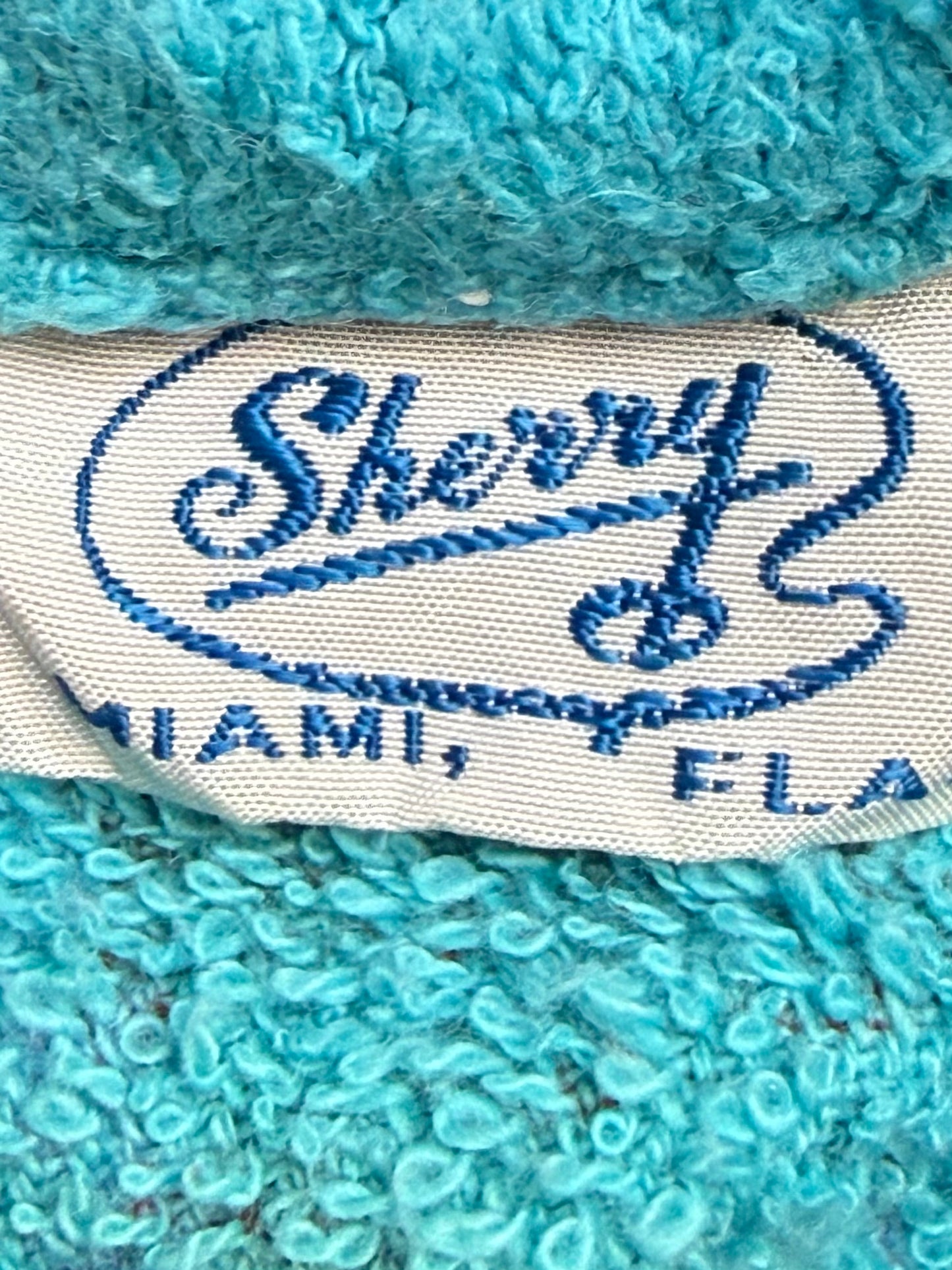 1960s Floral Terry Cloth Dress, Sherry Miami Fla, Swim Beach Towel Cover Up Size XS
