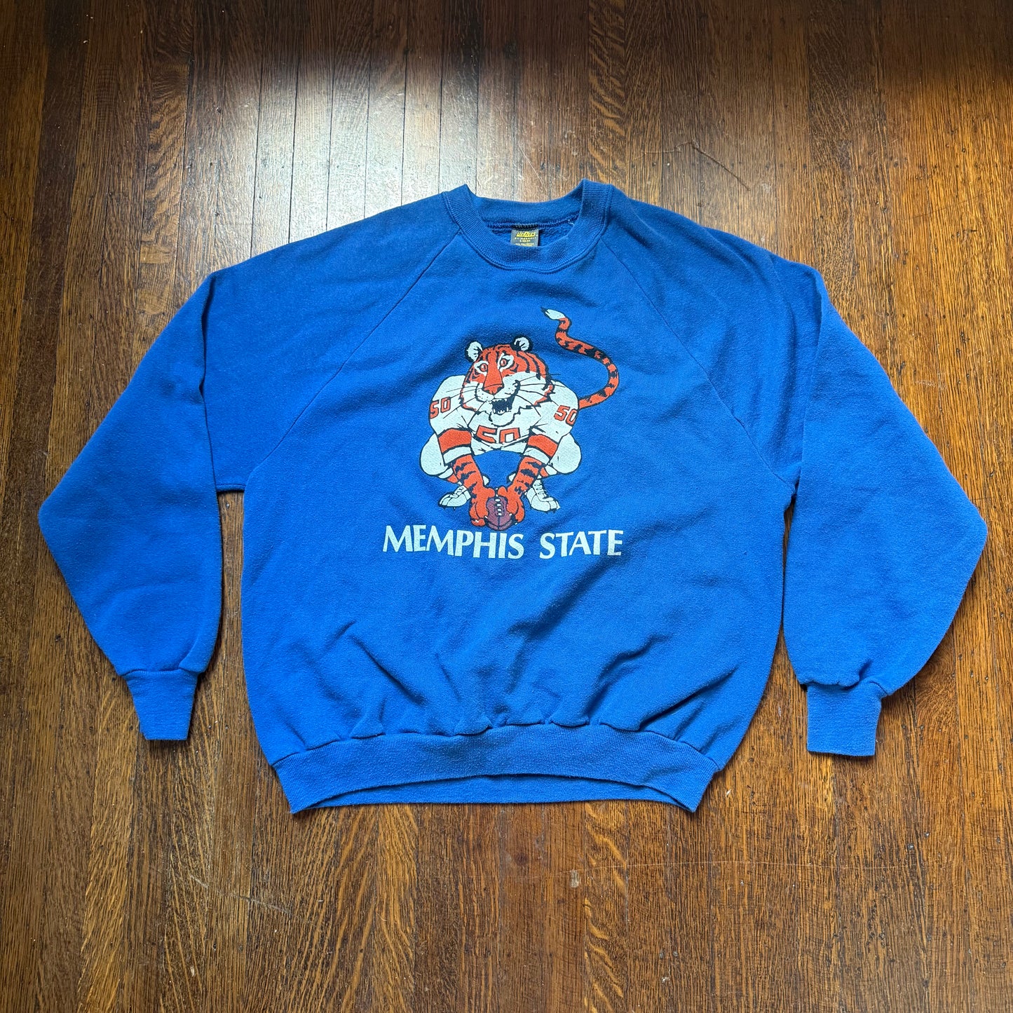 1980s Memphis State University Football Sweatshirt, MSU Tigers, Jerzees by Russell Size Large