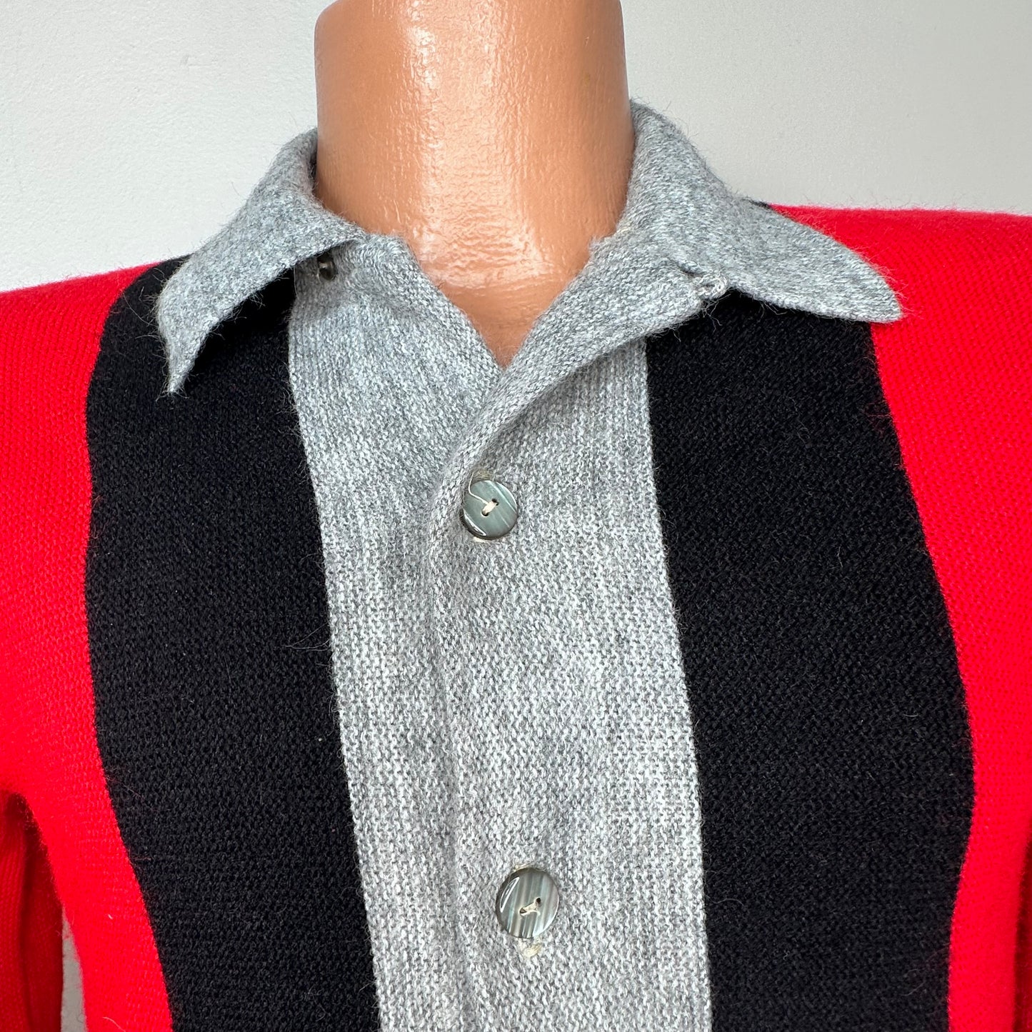 1960s Men’s Cardigan Sweater, Alpaca Knit by Campus Size Medium