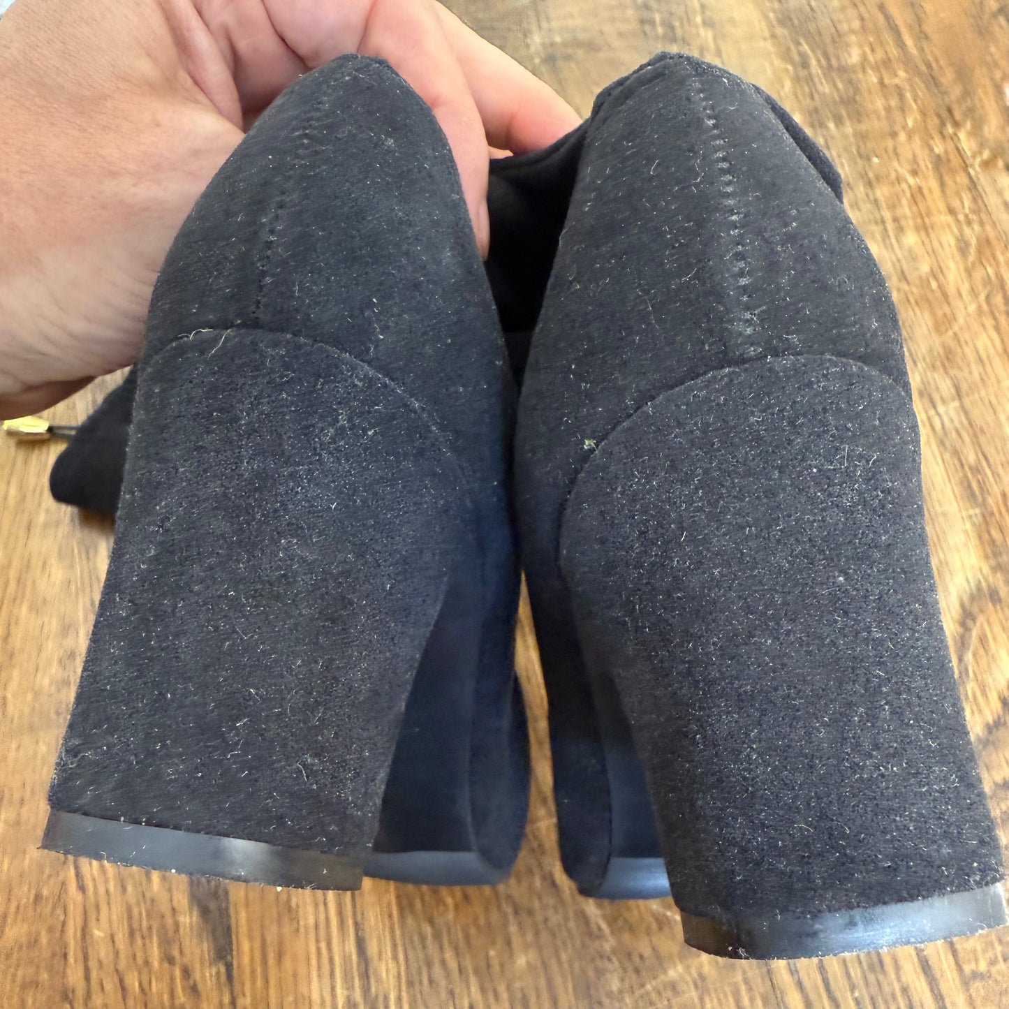 1960s/70s Black Velvet Studded Go go Boots, Riviera’s Size 7 1/2 Narrow