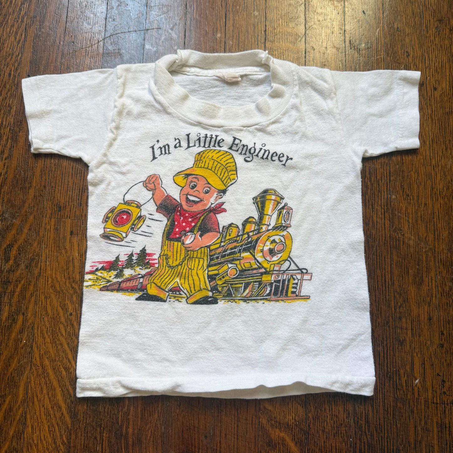 1970s Kids' I’m a Little Engineer T-Shirt, Size 3-6m