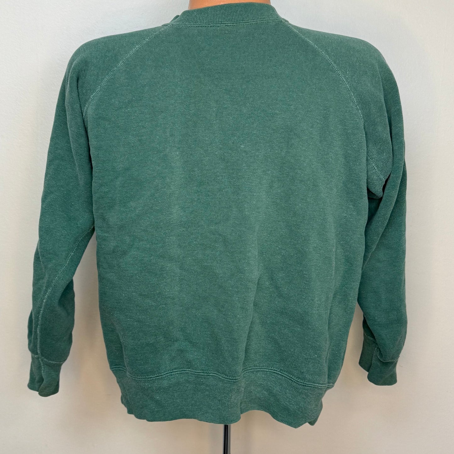1950s/60s Illinois University Sweatshirt, Size Medium-Large, Faded Green