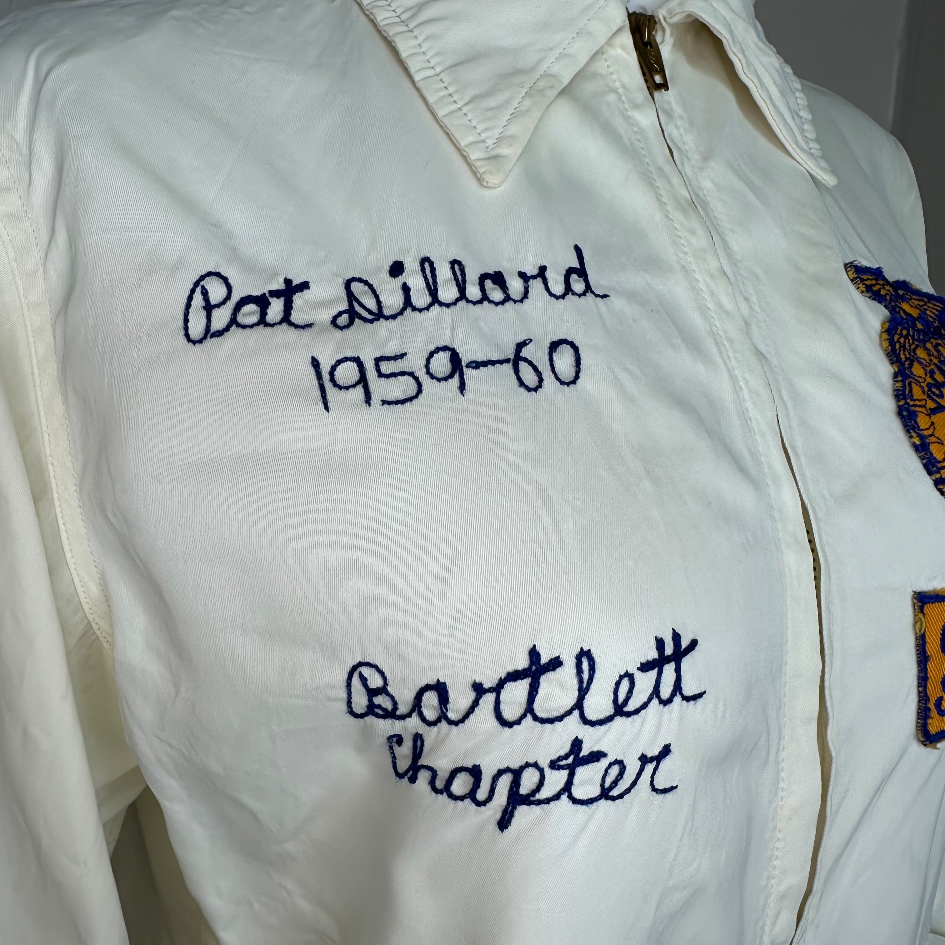 1950s White FFA Sweetheart Jacket Champion Size M Bartlett Chapter 1 Proveaux Vintage