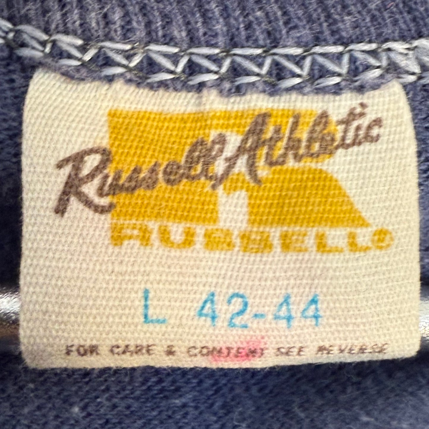 1970s Rams Football T-Shirt, Russell Athletic Size Medium, Faded