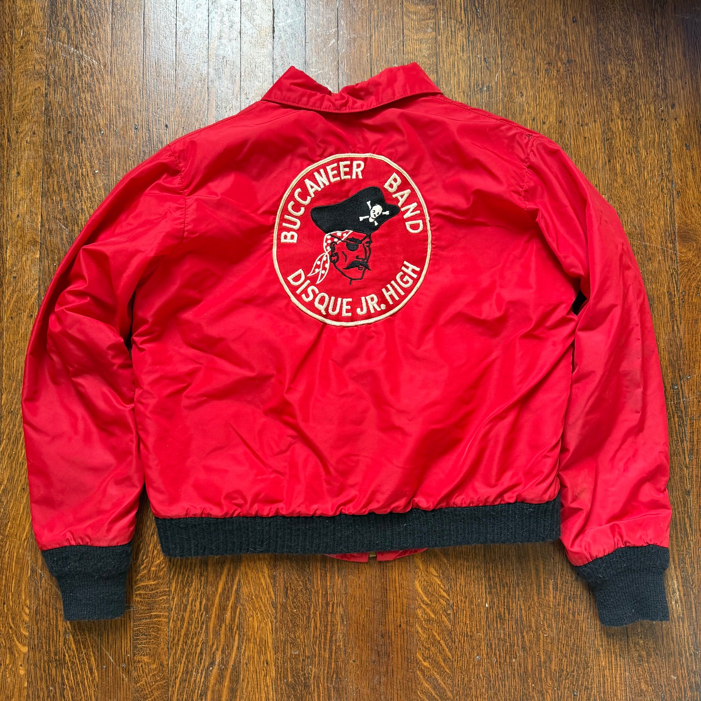 1950s/60s Buccaneer Band Disque Jr High Red Jacket, The Gibson Co Youth XL, Pirate