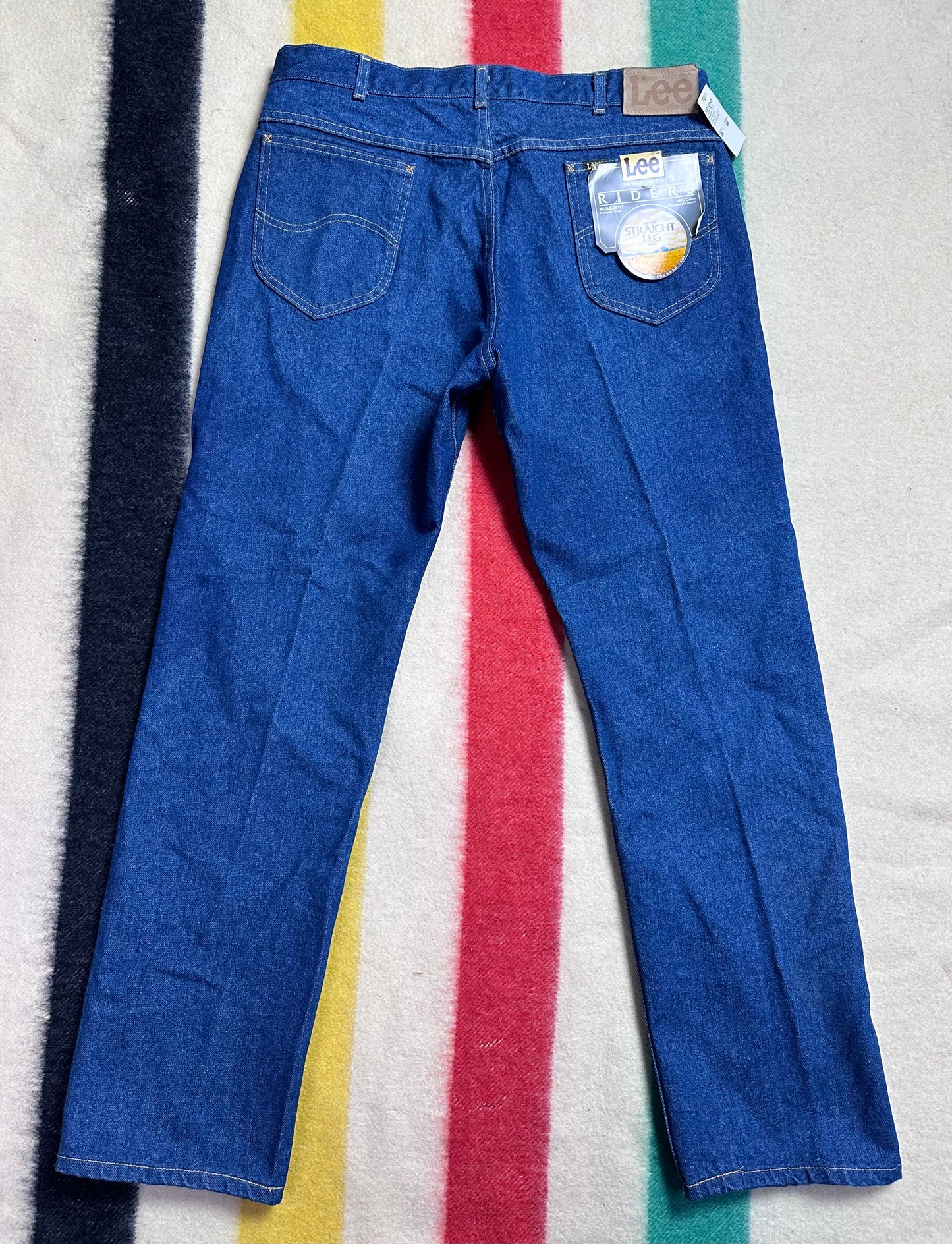 1990s Lee Riders Blue Jeans, 36.5"x32", Deadstock with Tags