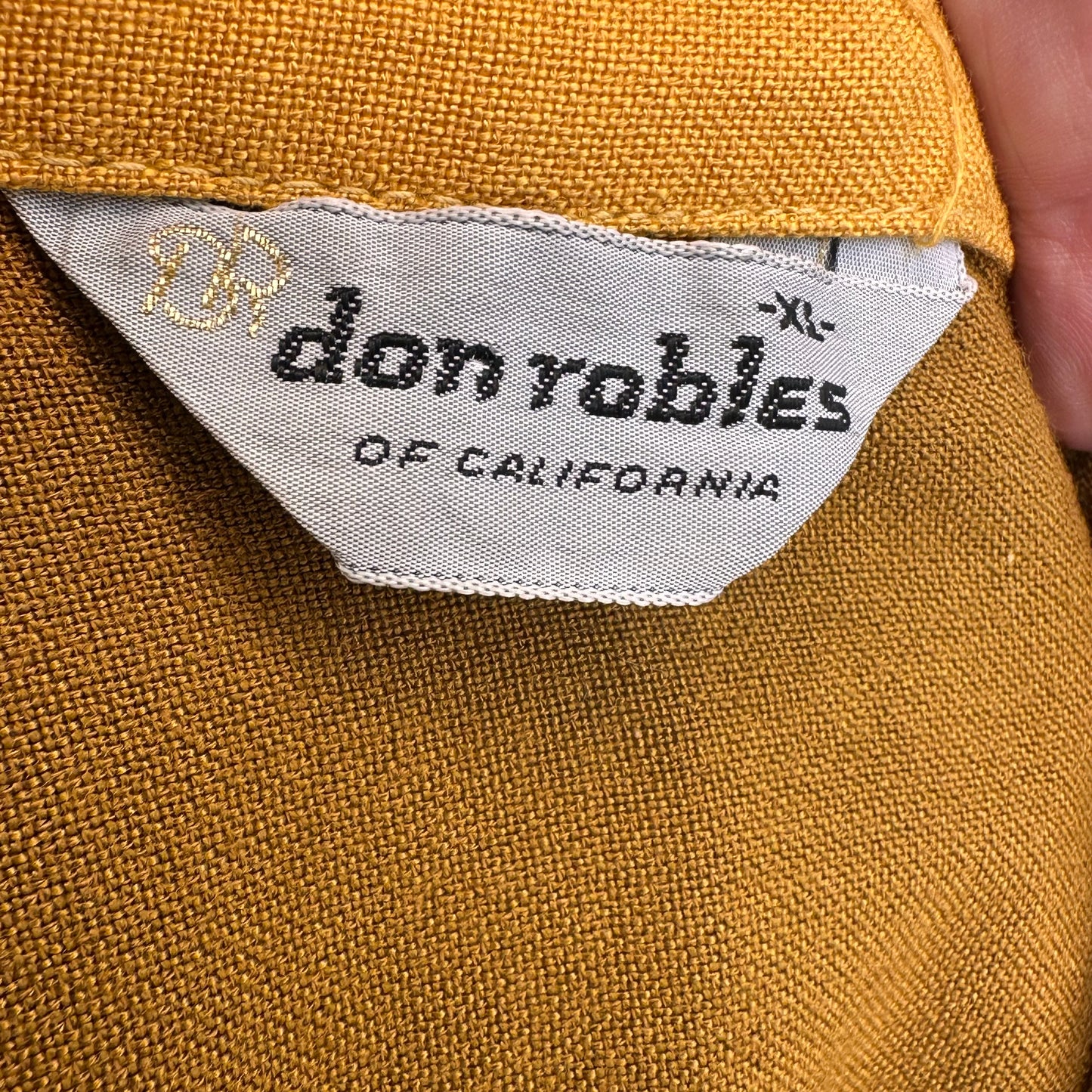 1950s Two Tone Loop Collar Shirt, Don Robles of California Size XL