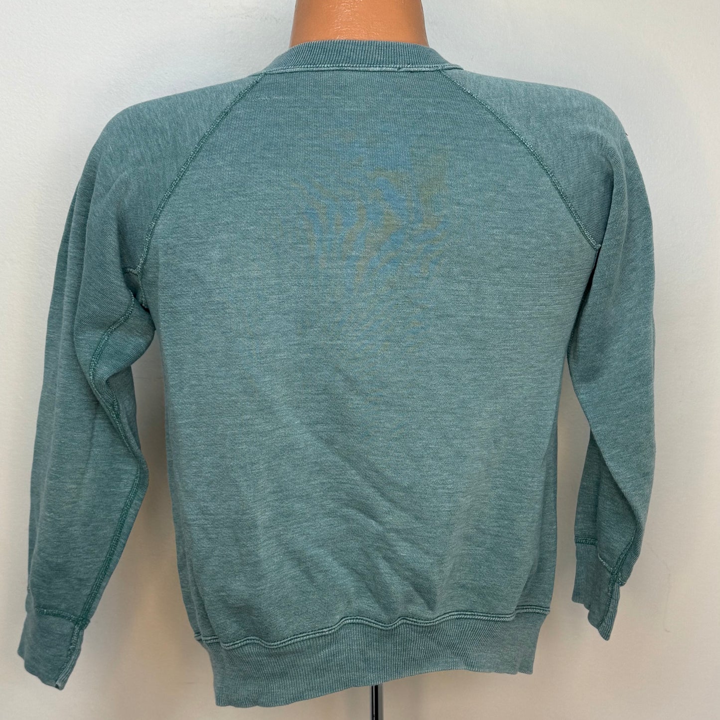 1960s/70s Miss State Sweatshirt, Green, Mississippi State Bulldogs, Size S/M