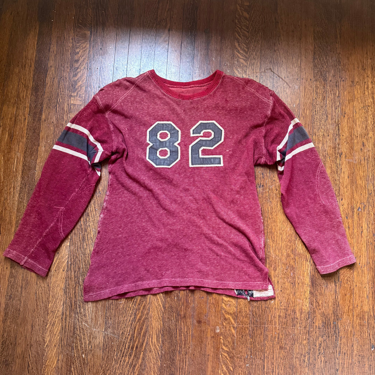 1930s/40s Maroon Rawlings Jersey, Size 42, Twill Appliqué No 82