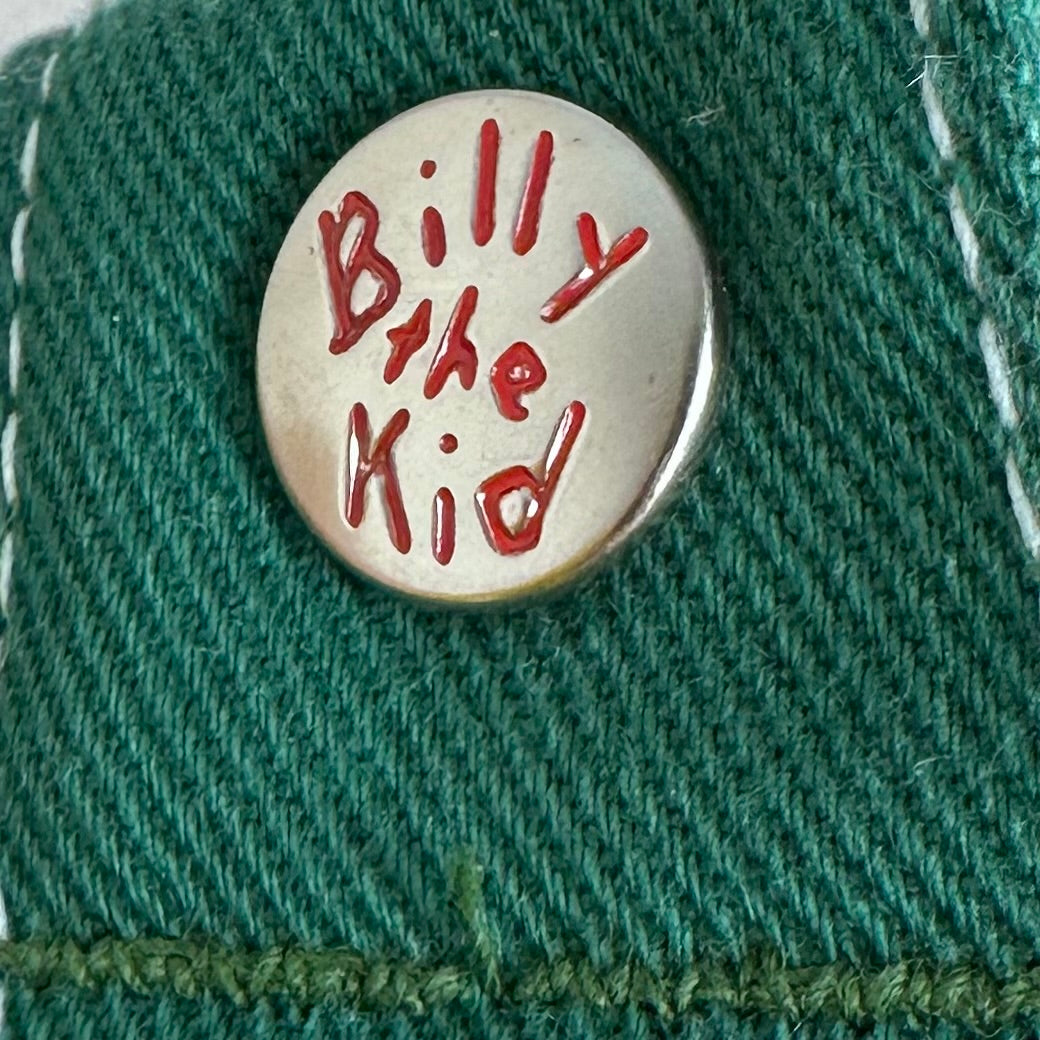 1970s Green Denim Jeans, Billy the Kid, 31"x27.5"