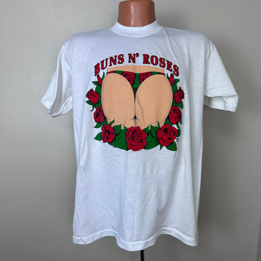 1980s Buns N Roses T-Shirt, All Points Sportswear Size Large, Guns N Roses Parody
