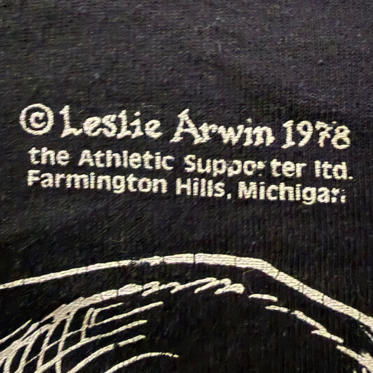 1980s Leslie Arwin Skeletees T-Shirt, Anatomy Skeletal System, Screen Stars Best Size M/L, 1978 The Athletic Supporter, All Over Print Skeleton