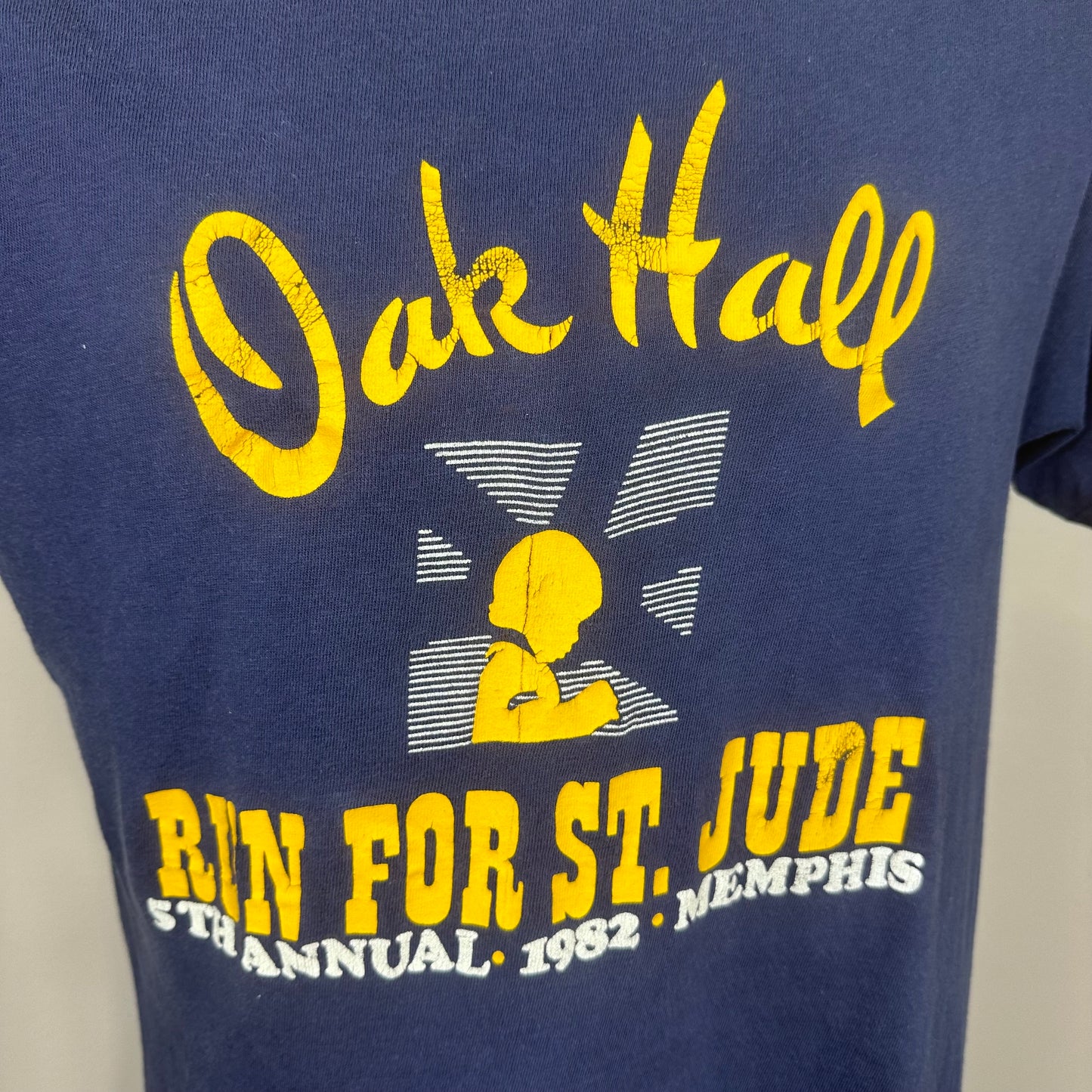 1980s Oak Hall Run For St Jude 1982 Memphis, Size Medium, Distressed