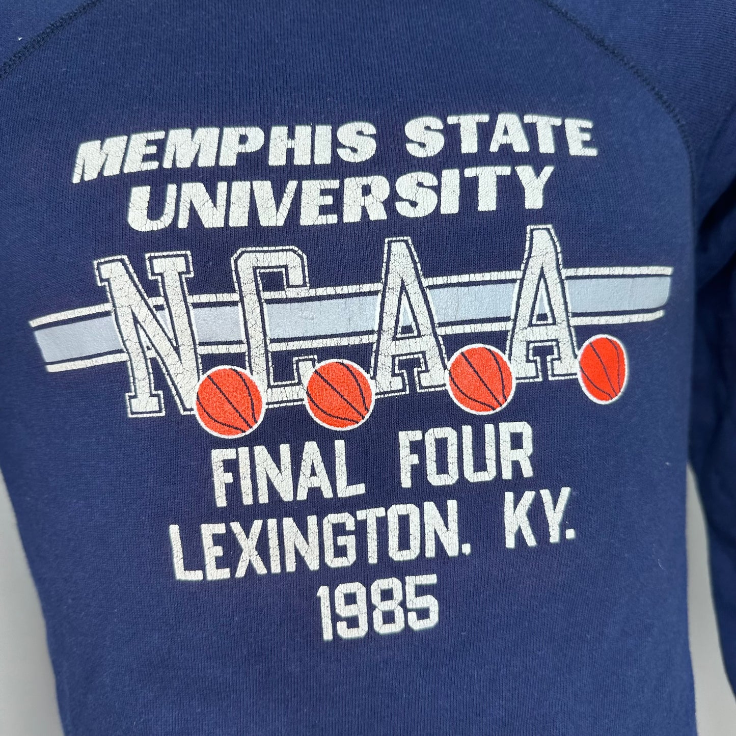 1980s Memphis State University Basketball Sweatshirt, NCAA Final Four Lexington KY 1985, Champion Size Small