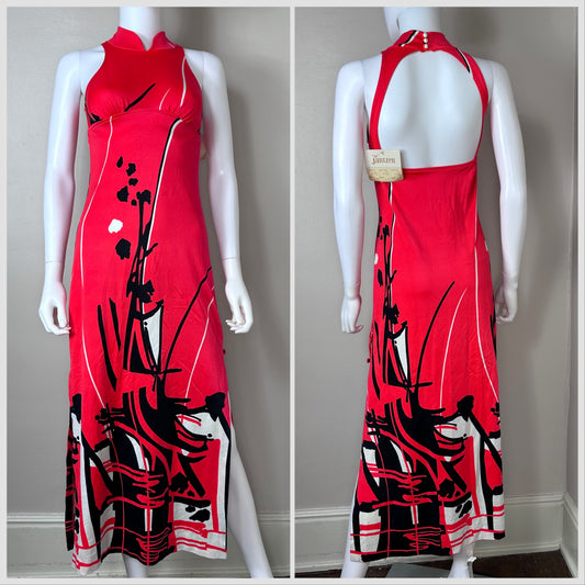 1960s/70s Red Jantzen Swim Dress, Size X-Small, Deadstock with Tags