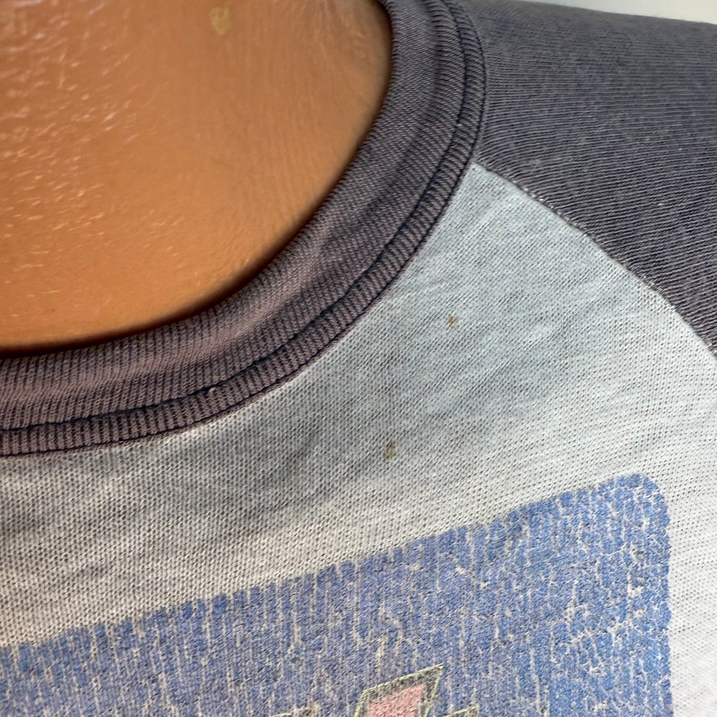 1970s KISS Destroyer T-Shirt, Rawlings Size Medium, Distressed Raglan Sleeve Band Tee