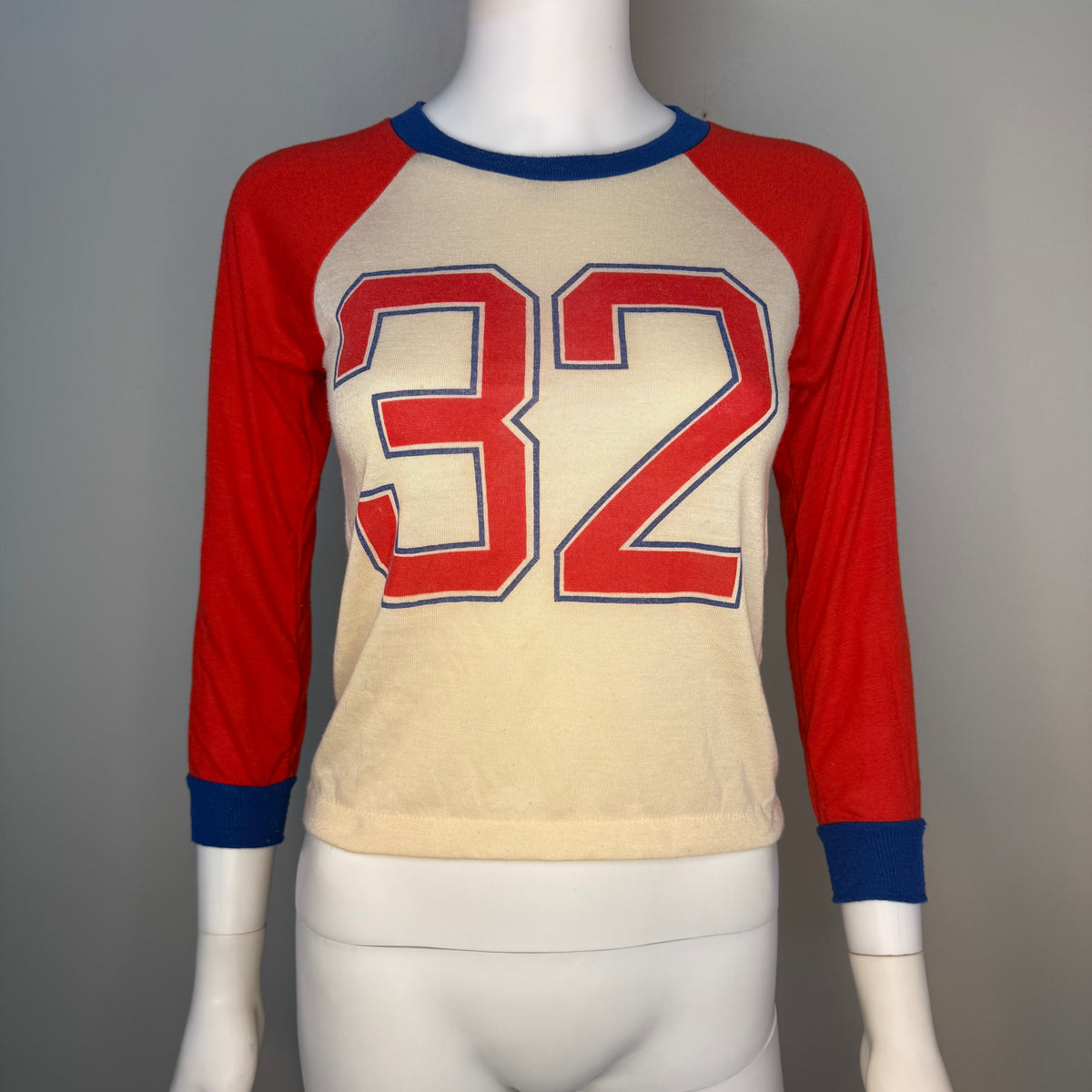 1970s/80s Kids' Athletic Style Long Sleeve T-Shirt, Silvil Size Youth Medium, No 32